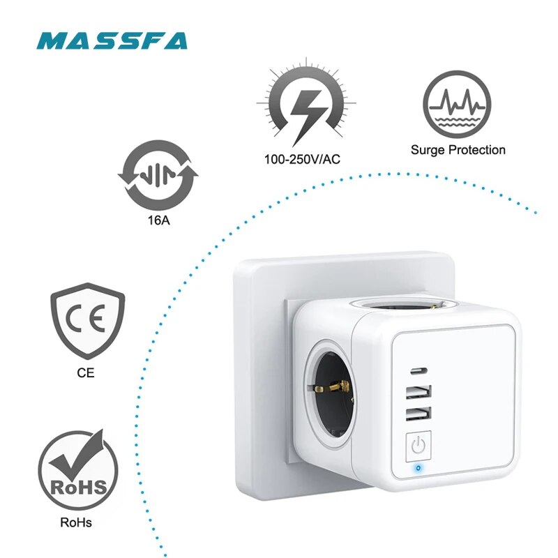 Outdoor Usb Power Strip - MASSFA 4 Eu AC 콘센트 전원