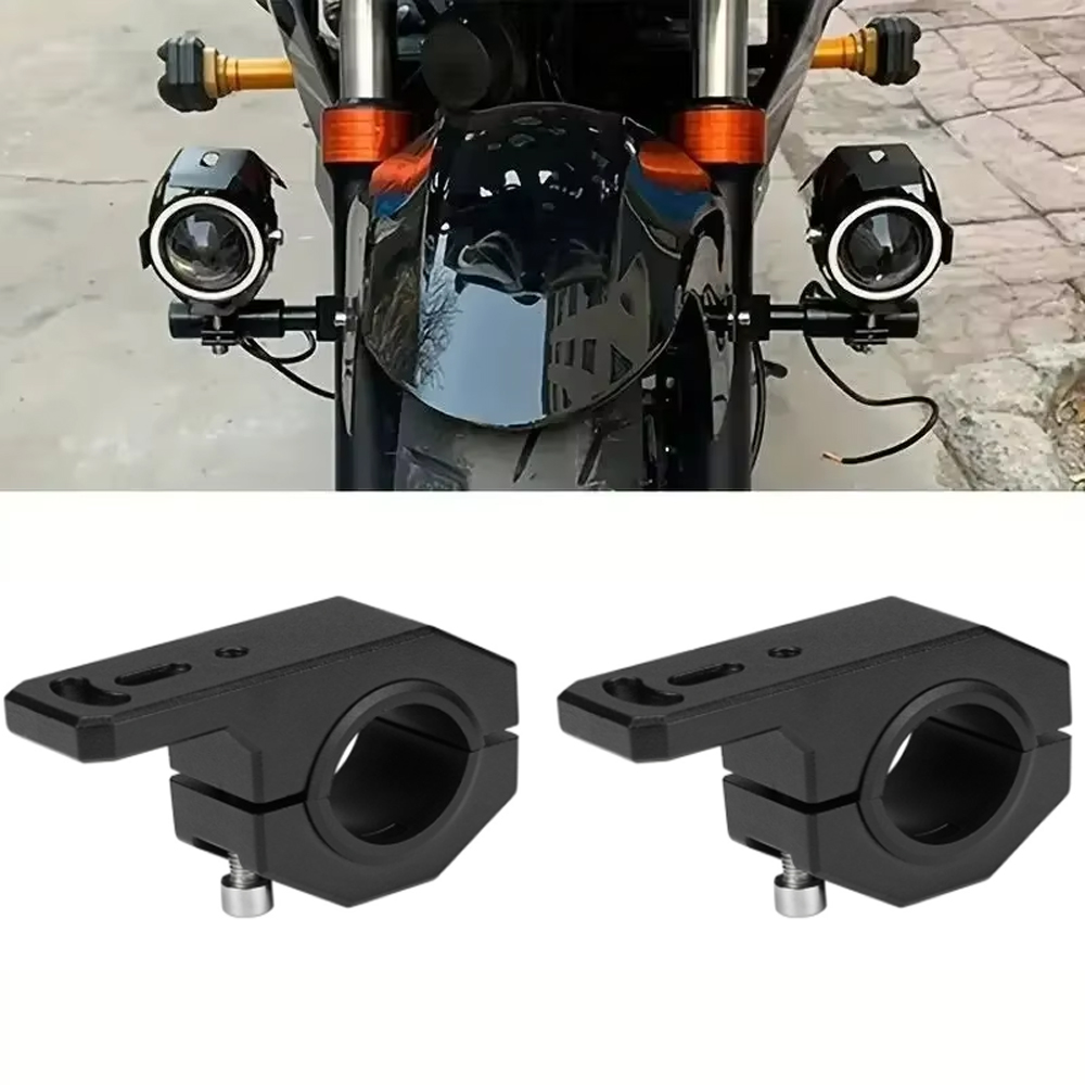 Outdoor Power Xtreme - 오토바이용 헤드라이트/스포트라이트 장착 브래킷 2개, 범용
