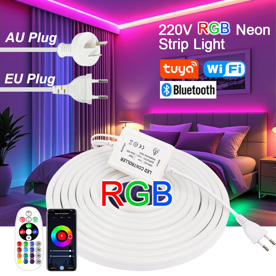 Outdoor Power Strip Weatherproof - 220V RGB LED 네온 스트립 (EU/AU