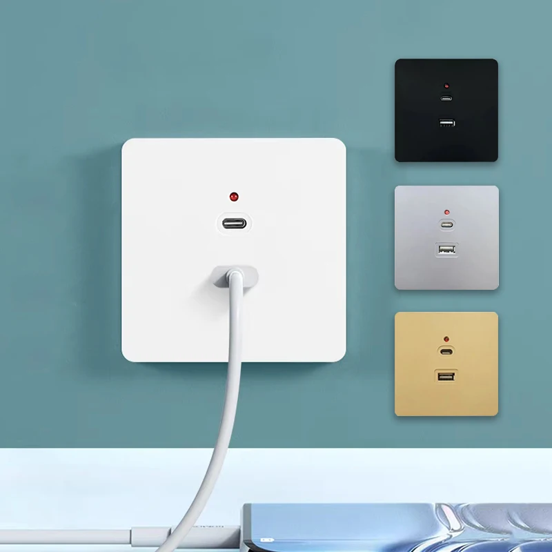 Outdoor Usb Power Strip - 검정색 범용 벽 USB C 소켓,