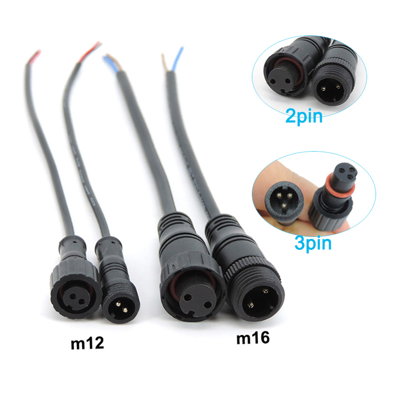 M12 M16 2 3핀 코어 와이어 DC 남성 여성 잭 - Outdoor Power Jack 리뷰 및 가격