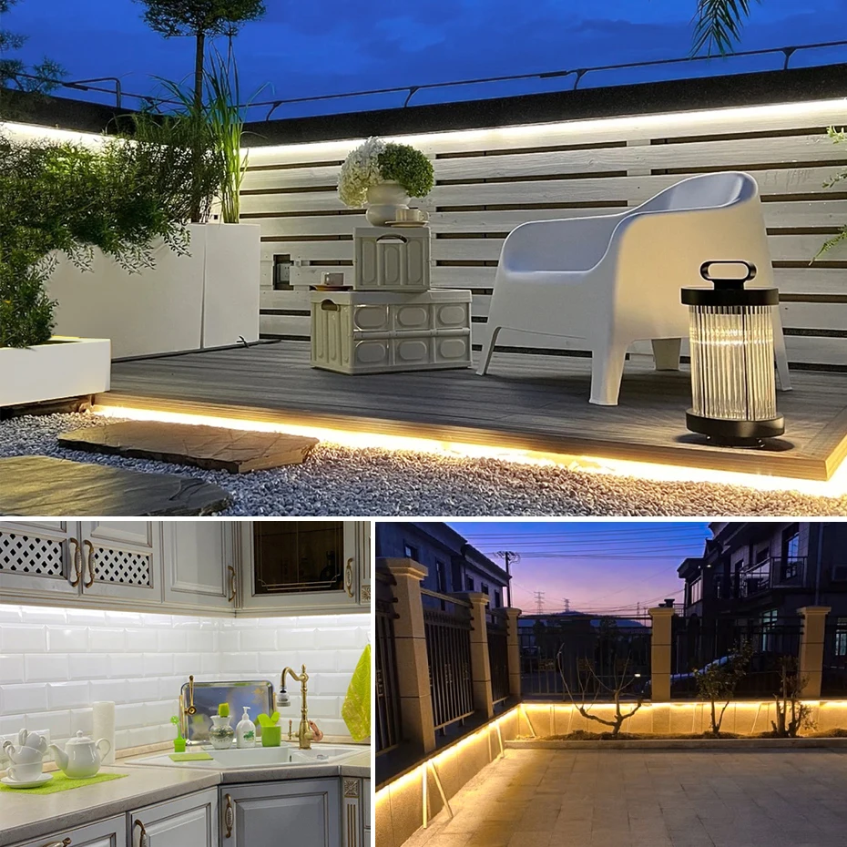 220V 110V 순수 실리콘 젤 COB LED 스트립 - Outdoor Power Strip Weatherproof 리뷰 및 가격