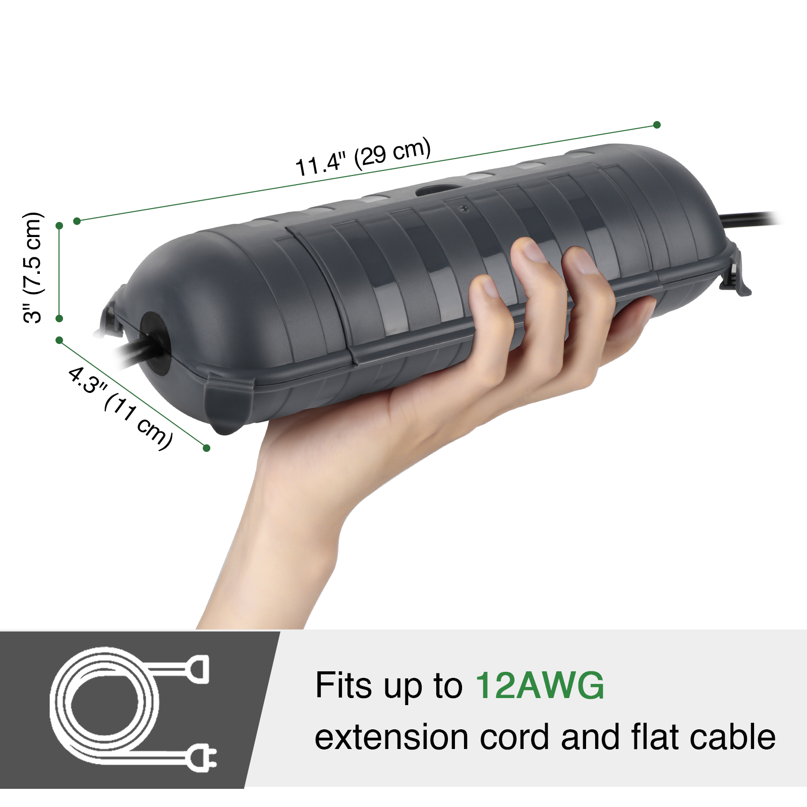 대형 방수 야외 전기 박스 케이블 커버 (연장 케이블, - Outdoor Power Strip Weatherproof 리뷰 및 가격