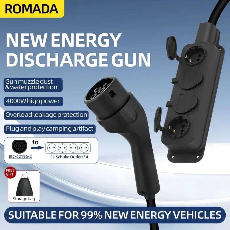 휴대용 16A 4KW 전기차 EV 충전기 V2L 케이블 - Outdoor Power Plus 리뷰 및 가격