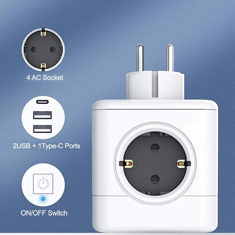 MASSFA 4 Eu AC 콘센트 전원 스트립 다중 큐 - Outdoor Usb Power Strip 리뷰 및 가격