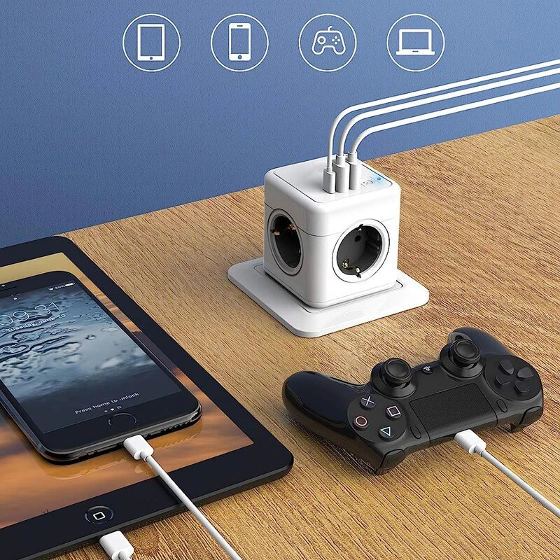 MASSFA 4 Eu AC 콘센트 전원 스트립 다중 큐 - Outdoor Usb Power Strip 리뷰 및 가격