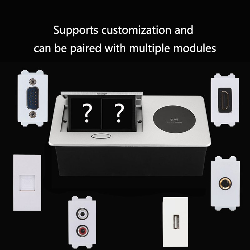 EU 팝업, 내장형 데스크탑 오피스 소켓, 무선 충전  - Outdoor Usb Power Strip 리뷰 및 가격