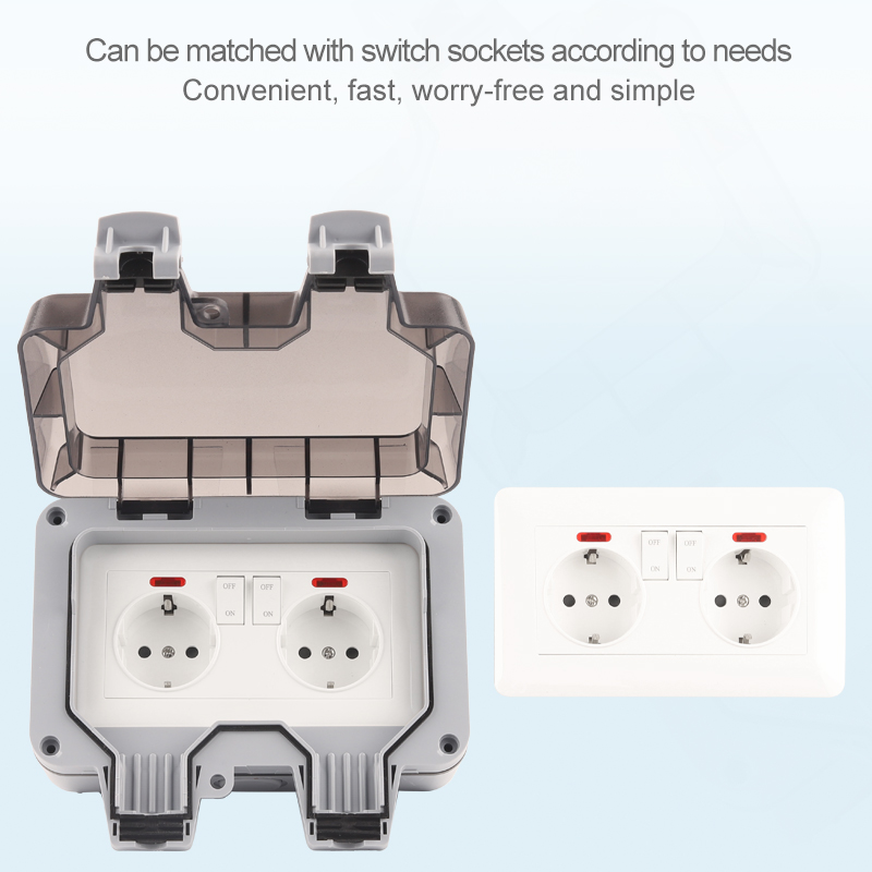 EU 독일 표준 방수 실외 벽 전원 이중 소켓, 가정용 - Outdoor Usb Power Strip 리뷰 및 가격