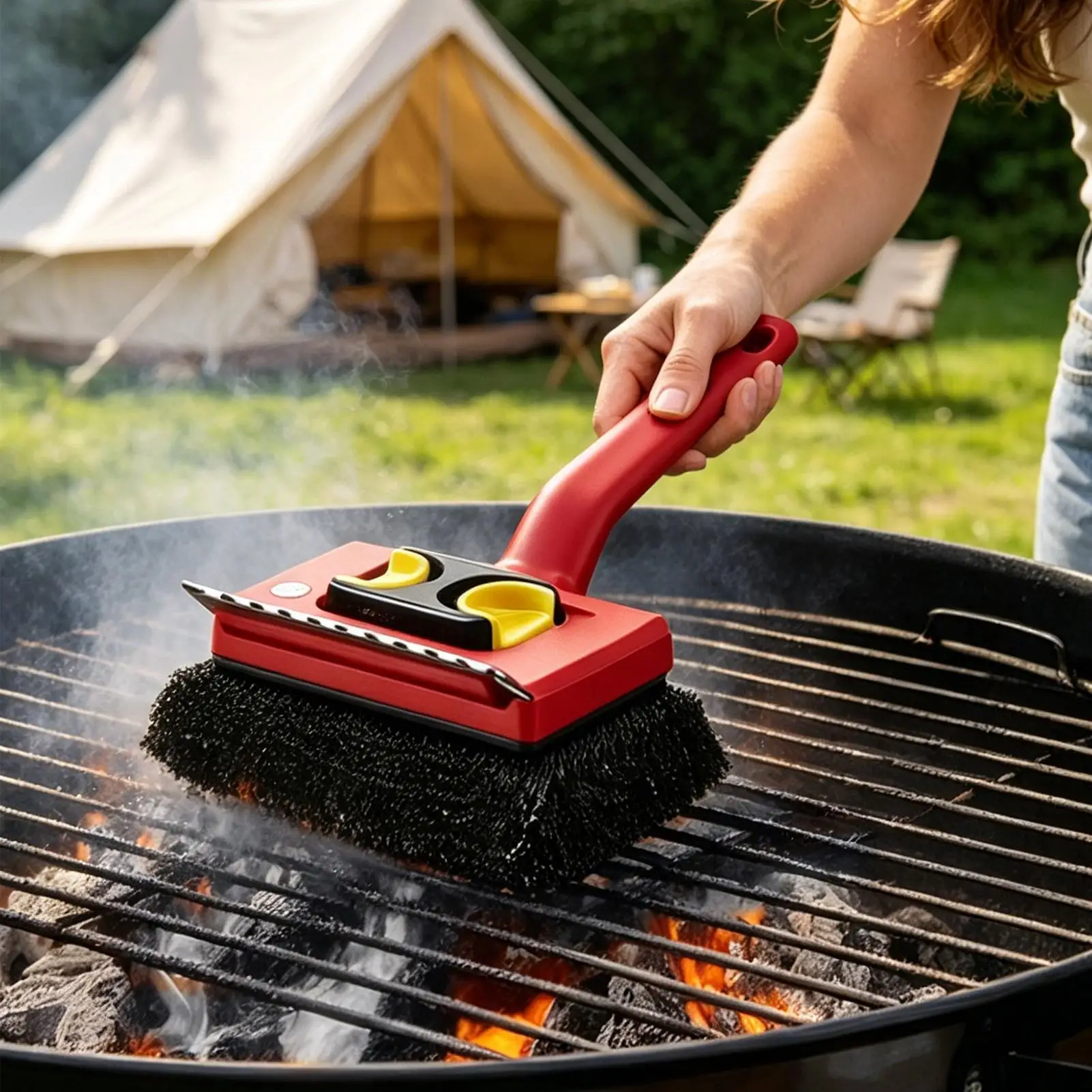 긴 손잡이 전기 그릴 브러시, 흘러내림 없는 내구성 있 - Outdoor Power Grill 리뷰 및 가격