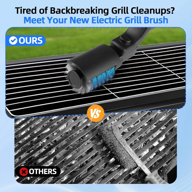 전기 그릴 브러쉬 2 in 1 무선 충전식 그릴 청소  - Outdoor Power Grill 리뷰 및 가격
