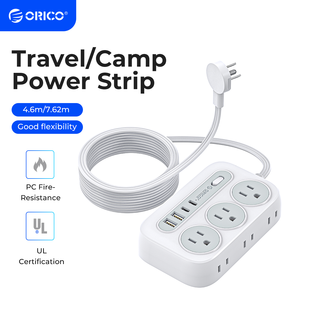 ORICO 멀티탭 멀티 사이즈 익스텐션 코드, 가정,  - Outdoor Usb Power Strip 리뷰 및 가격