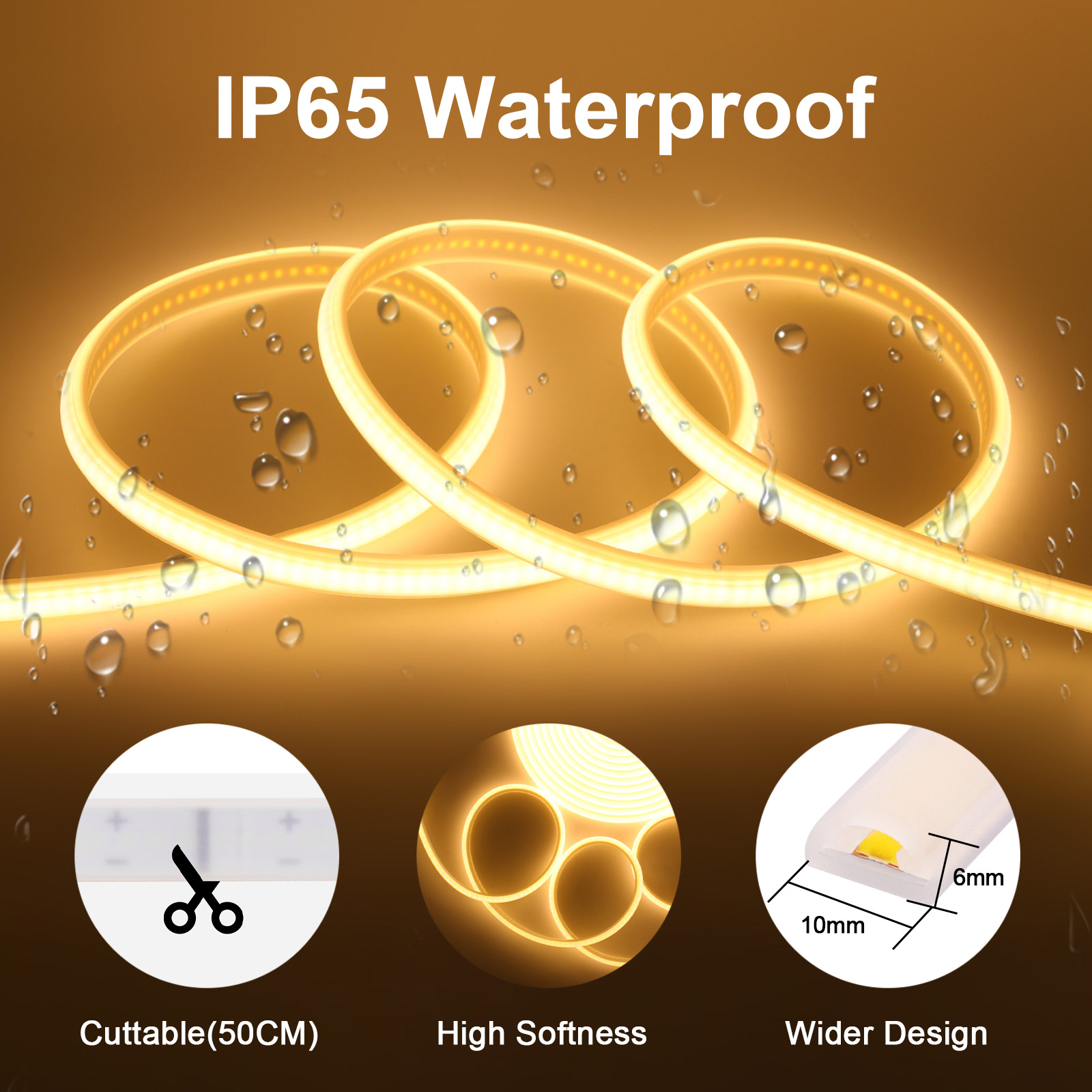 디밍이 가능한 COB LED 스트립 조명 220V EU - Outdoor Power Strip Weatherproof 리뷰 및 가격